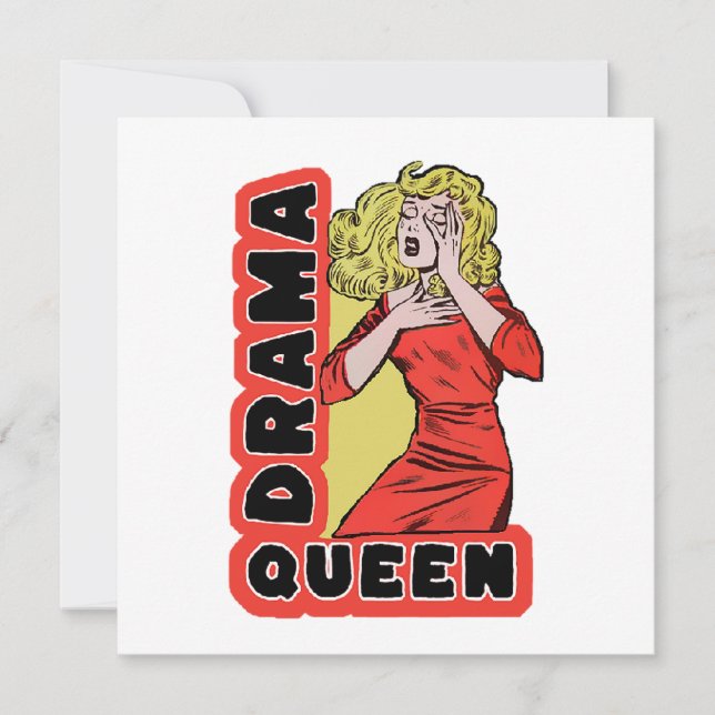 Carte De Remerciements Drama Queen parce que tout m'excite trop (Devant)
