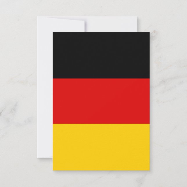 Carte De Remerciements Drapeau allemand (Devant)