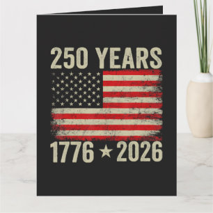 Carte De Remerciements Drapeau américain 250 ans 1776-2026