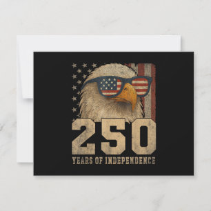 Carte De Remerciements Drapeau américain de l'aigle vintage du 4 juillet 