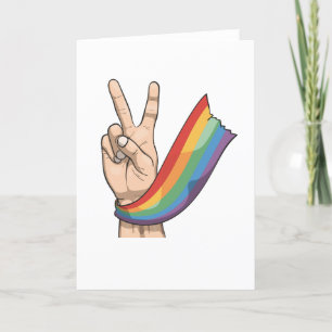 Carte De Remerciements drapeau arc-en-ciel PRIDE