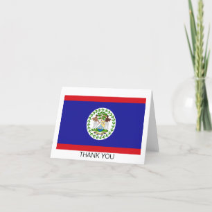 Carte De Remerciements Drapeau bélizien