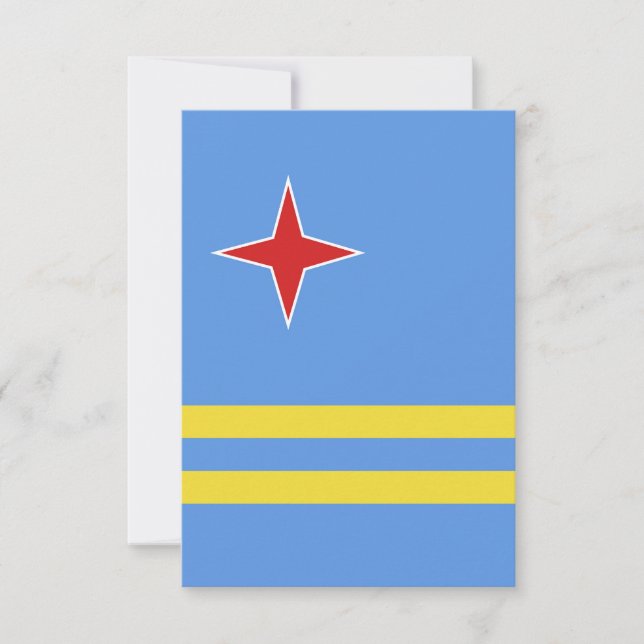 Carte De Remerciements Drapeau d'Aruba (Devant)