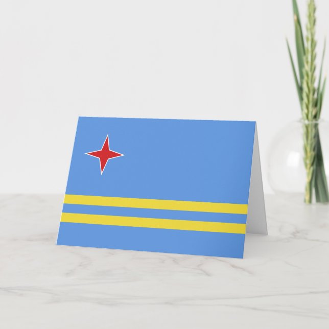 Carte De Remerciements Drapeau d'Aruba (Devant)