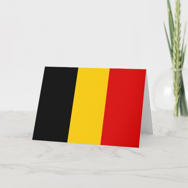 Carte De Remerciements Drapeau de Belgique (Devant)