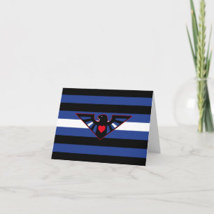Carte De Remerciements Drapeau de fierté d'aigle en cuir