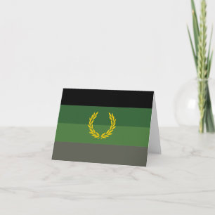Carte De Remerciements Drapeau de fierté de l'uniforme militaire
