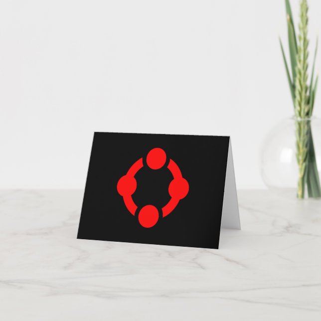 Carte De Remerciements Drapeau de fierté de niche (Noir) (Devant)