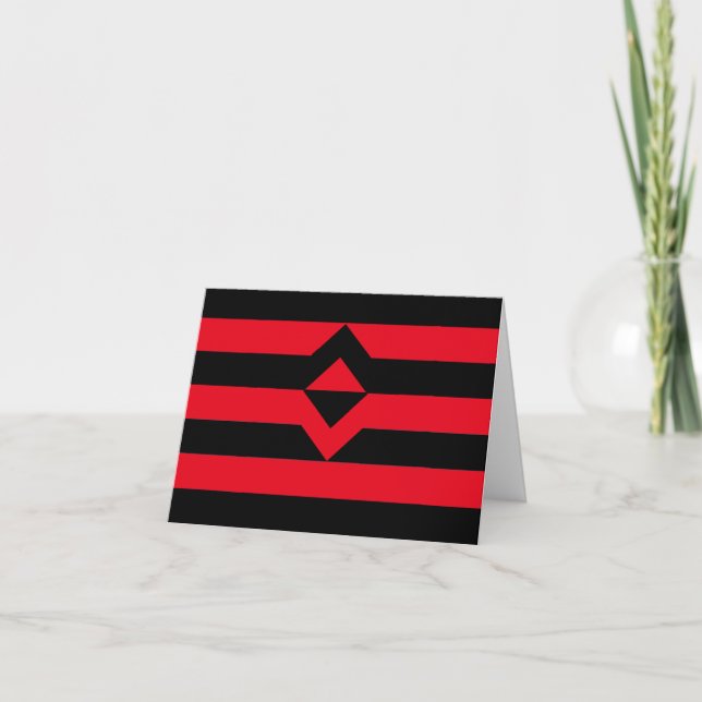 Carte De Remerciements Drapeau de fierté du poing (Devant)