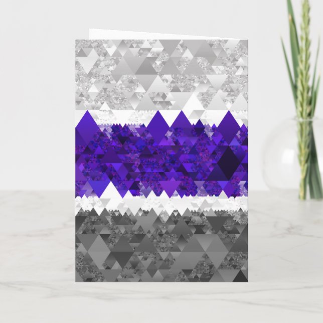 Carte De Remerciements Drapeau de fierté Greygender Boho Géométrique Mod  (Dos)