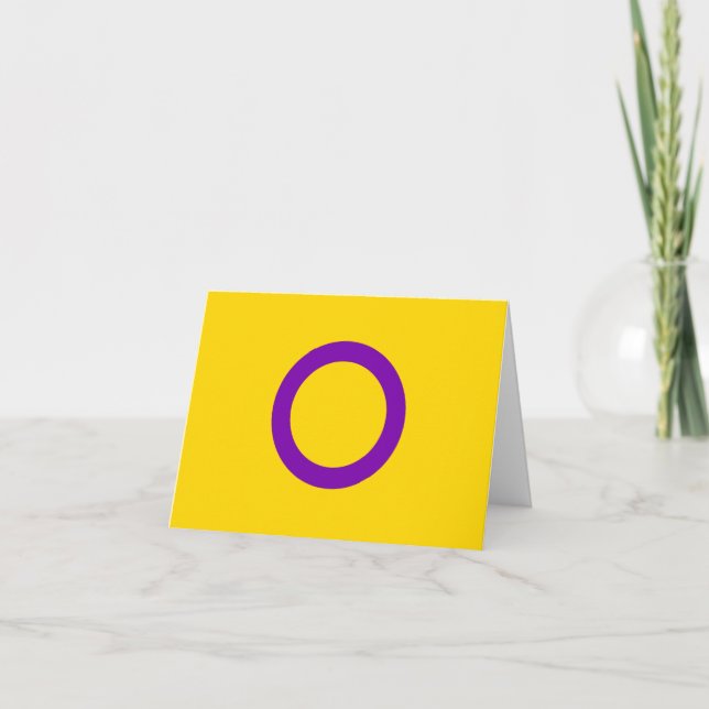 Carte De Remerciements Drapeau de fierté intersexe (Devant)