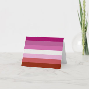 Carte De Remerciements Drapeau de fierté lesbienne (Origine)