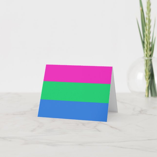 Carte De Remerciements Drapeau de fierté polysexuelle (Devant)