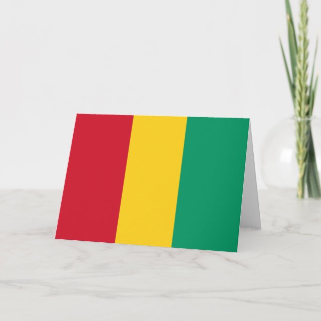 Carte De Remerciements Drapeau de Guinée (Devant)