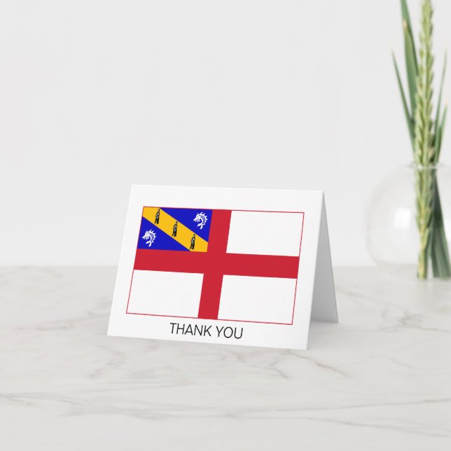 Carte De Remerciements Drapeau de Herm (Devant)