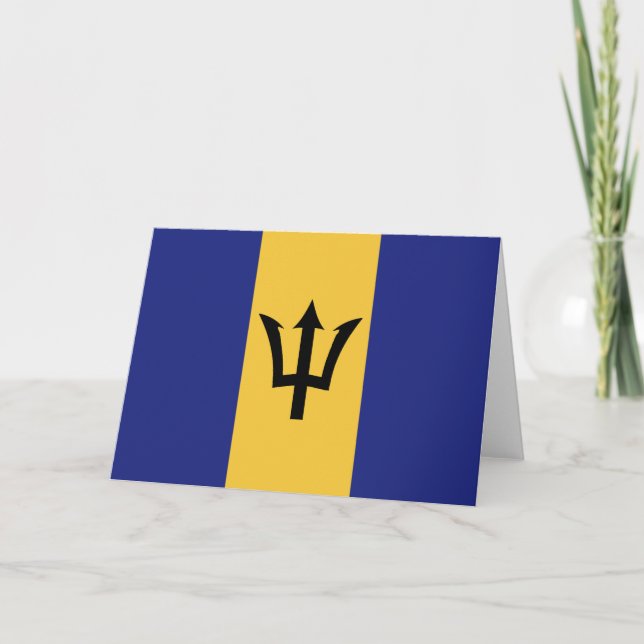 Carte De Remerciements Drapeau de la Barbade (Devant)