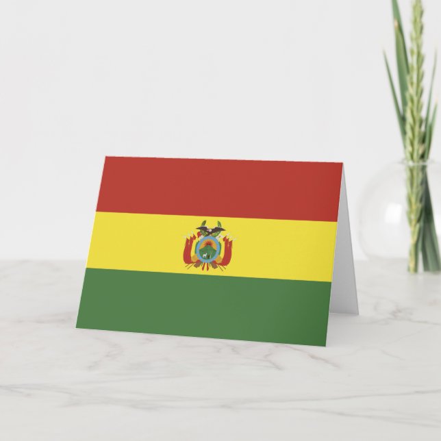 Carte De Remerciements Drapeau de la Bolivie (Devant)