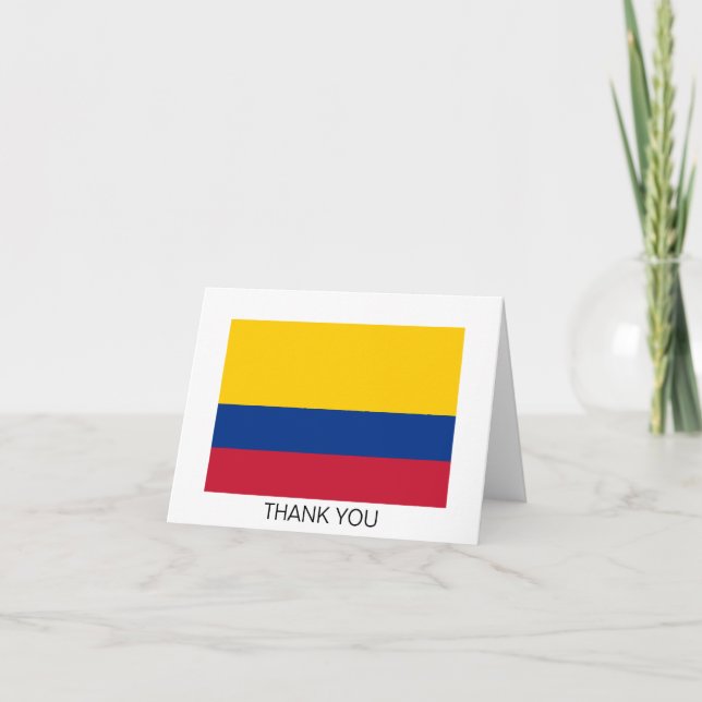 Carte De Remerciements Drapeau de la Colombie (Devant)