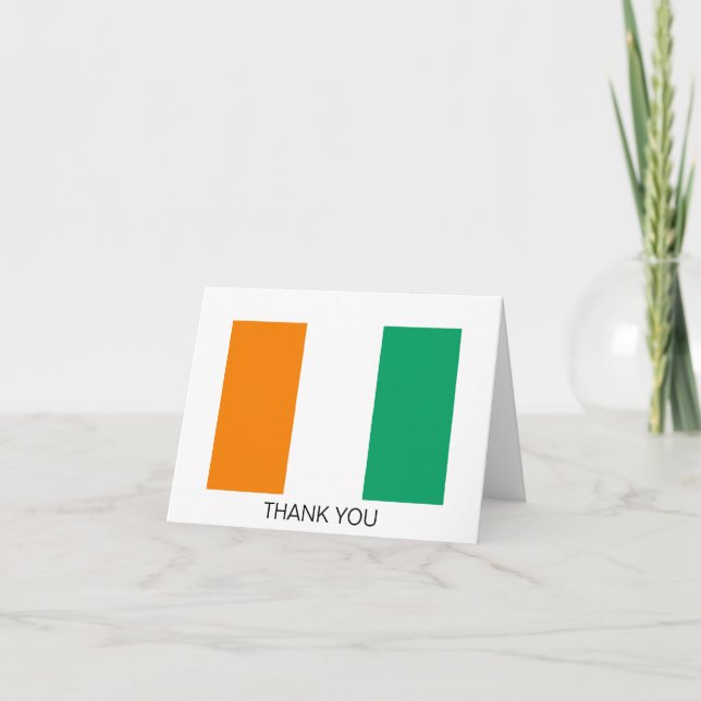Carte De Remerciements Drapeau de la Côte d'Ivoire (Devant)
