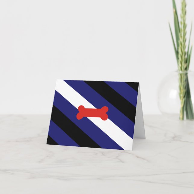Carte De Remerciements Drapeau de la fierté de jeu de chiot (Devant)