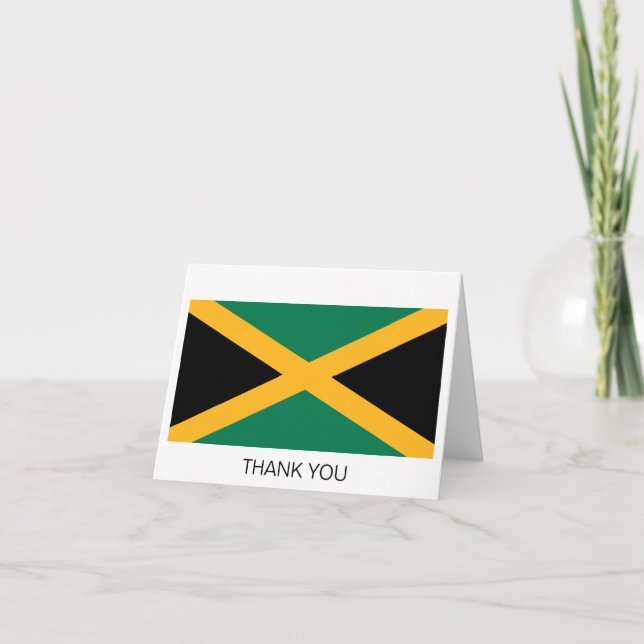 Carte De Remerciements Drapeau de la Jamaïque (Devant)