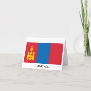 Carte De Remerciements Drapeau de la Mongolie