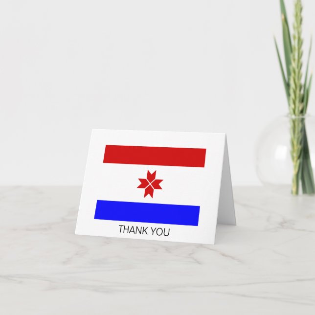 Carte De Remerciements Drapeau de la Mordovie (Devant)