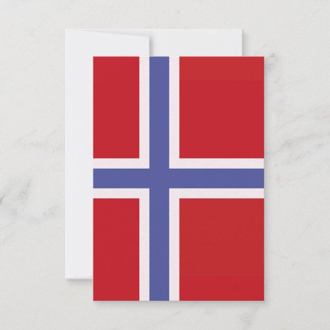 Carte De Remerciements Drapeau de la Norvège (Devant)