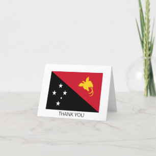 Carte De Remerciements Drapeau de la Papouasie-Nouvelle-Guinée