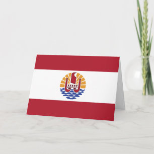 Carte De Remerciements Drapeau de la Polynésie française