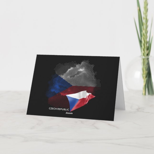 Carte De Remerciements Drapeau de la République tchèque (Dos)
