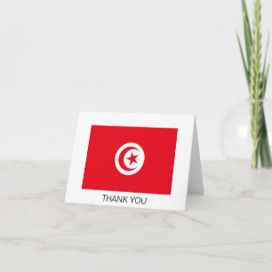 Carte De Remerciements Drapeau de la Tunisie