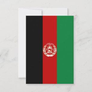 Carte De Remerciements Drapeau de l'Afghanistan