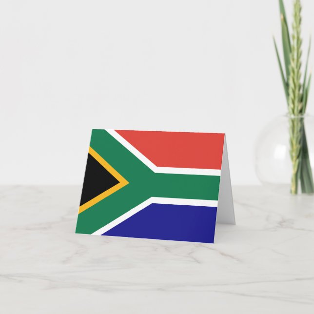 Carte De Remerciements Drapeau de l'Afrique du Sud (Devant)