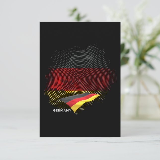 Carte De Remerciements Drapeau de l'Allemagne (Debout devant)
