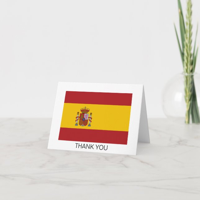 Carte De Remerciements Drapeau de l'Espagne (Devant)