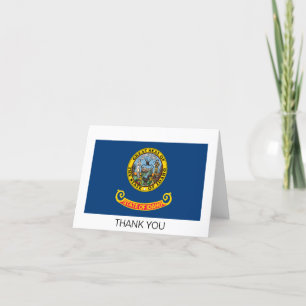 Carte De Remerciements Drapeau de l'État de l'Idaho