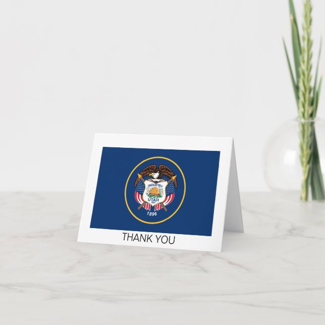 Carte De Remerciements Drapeau de l'État de l'Utah (Devant)