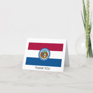 Carte De Remerciements Drapeau de l'État du Missouri