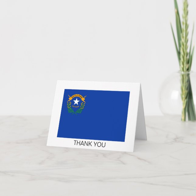 Carte De Remerciements Drapeau de l'État du Nevada (Devant)