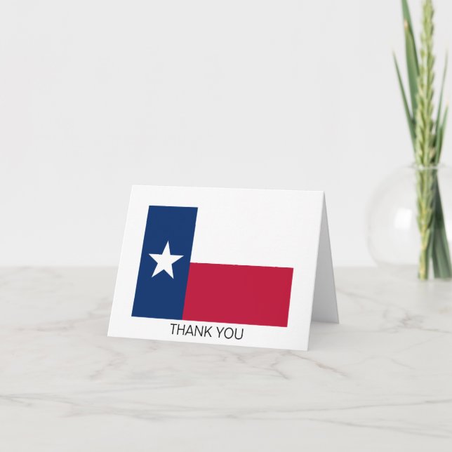 Carte De Remerciements Drapeau de l'État du Texas (Devant)