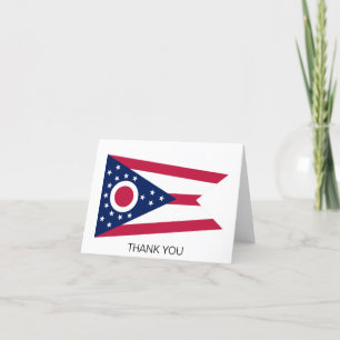 Carte De Remerciements Drapeau de l'Ohio