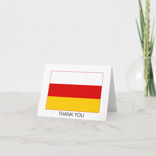 Carte De Remerciements Drapeau de l'Ossétie du Sud (Devant)