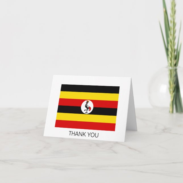 Carte De Remerciements Drapeau de l'Ouganda (Devant)