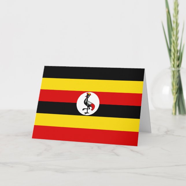 Carte De Remerciements Drapeau de l'Ouganda (Devant)