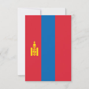 Carte De Remerciements Drapeau de Mongolie