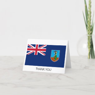 Carte De Remerciements Drapeau de Montserrat