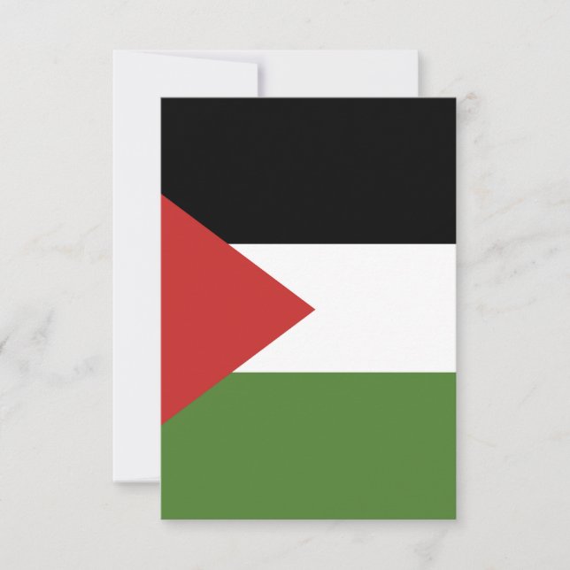 Carte De Remerciements Drapeau de Palestine (Devant)