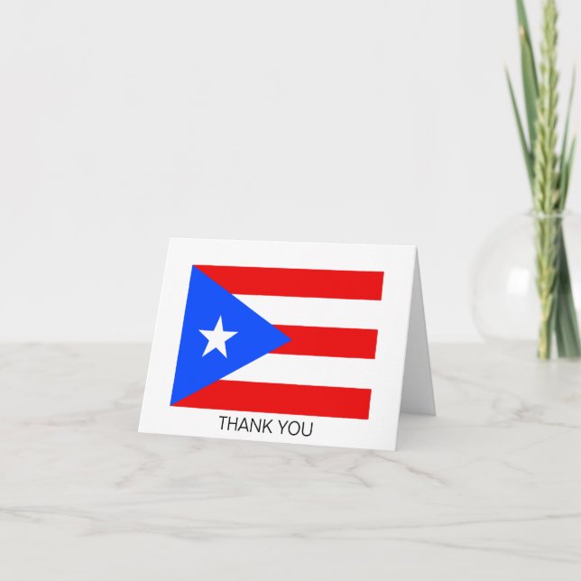 Carte De Remerciements Drapeau de Porto Rico (Devant)