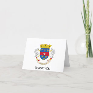 Carte De Remerciements Drapeau de Saint-Barthélemy